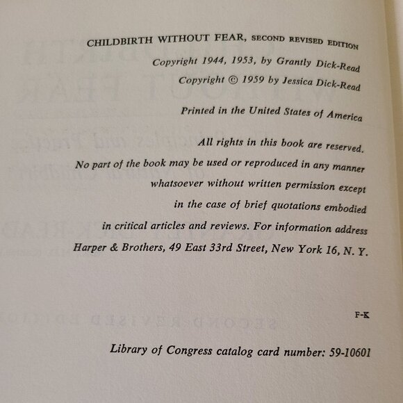 Childbirth Without Fear: The Principles & Practice by Grantly Dick-Read 2nd Ed - Picture 4 of 12